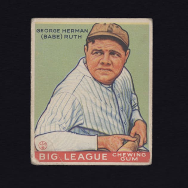 Babe Ruth 1933 Goudey (Green) Baseball Card by BlackBoxHobby